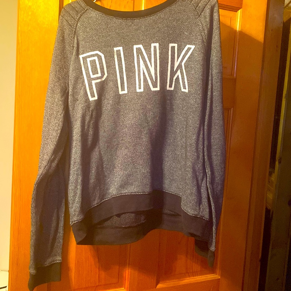Pink sweater in size large. Oversized fit!